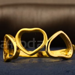 916 Gold Delicate Ladies Plain Ring LPR501