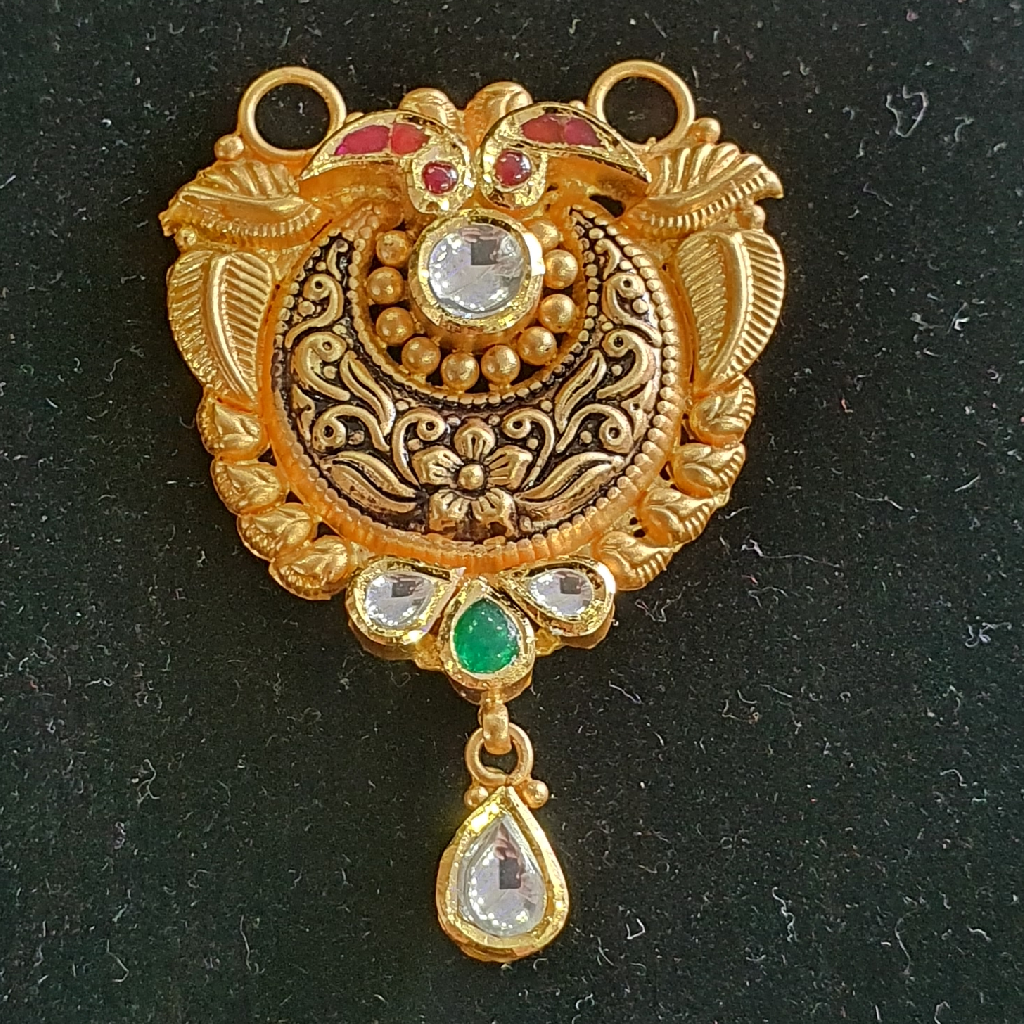 91.6 Antique flower design Mangalsutra pendant