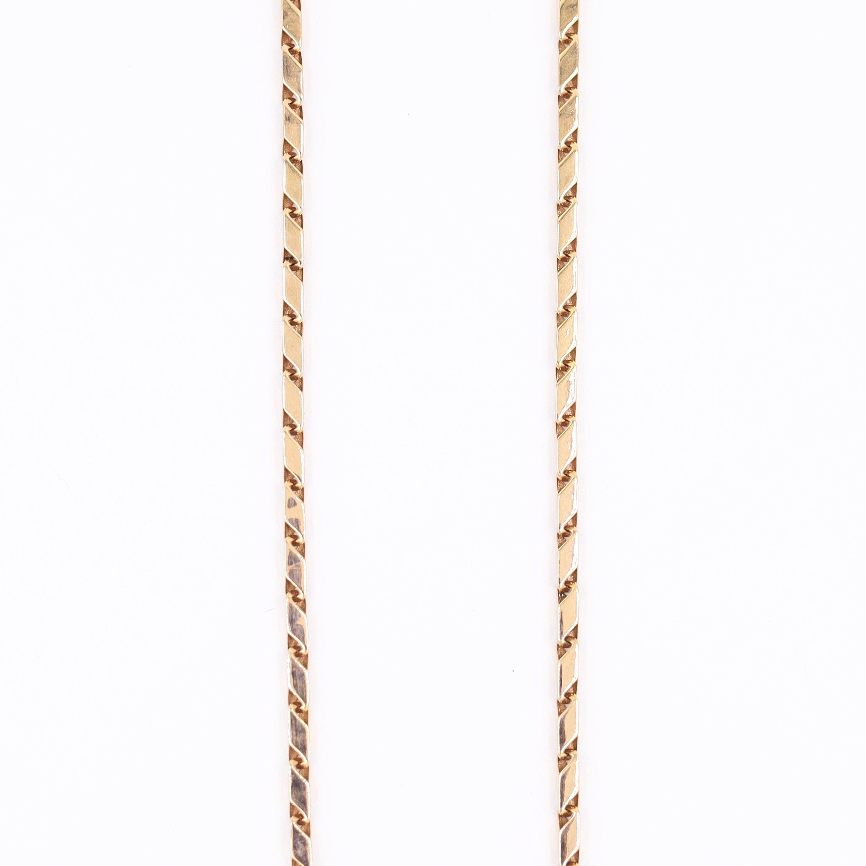 Buy quality Pattern carved single tone gold chain for men in Surat