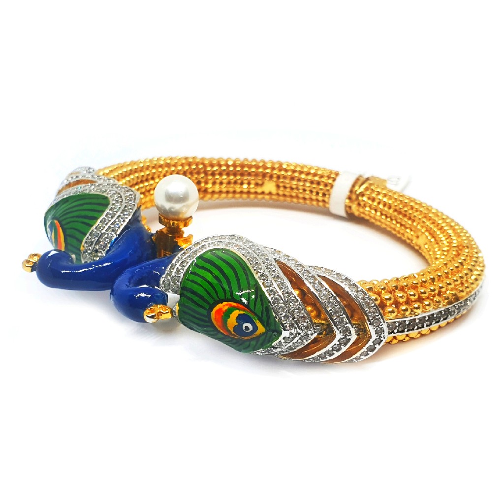 Micro gold forming peacock bracelet mga - c375
