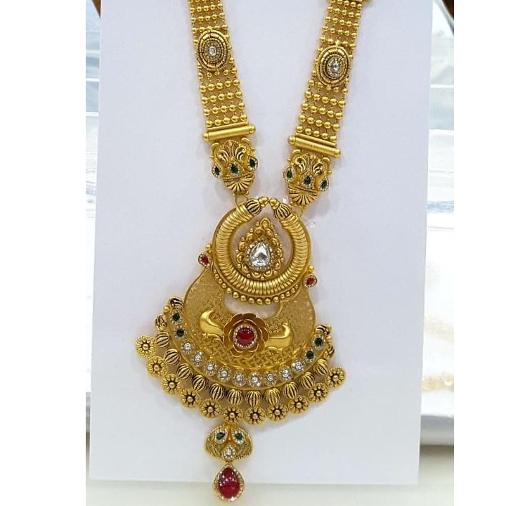 22k gold long rani haar necklace set 