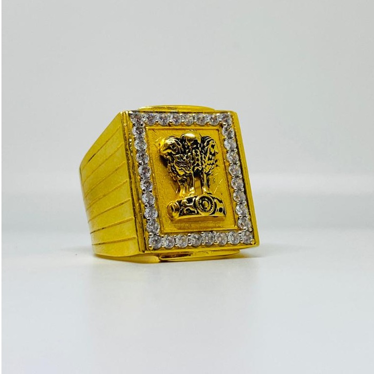 Gold Solid Gents Ring With Jaldar Work 22k purity,weight-4.200gm Approx  (genuine size) – Asdelo