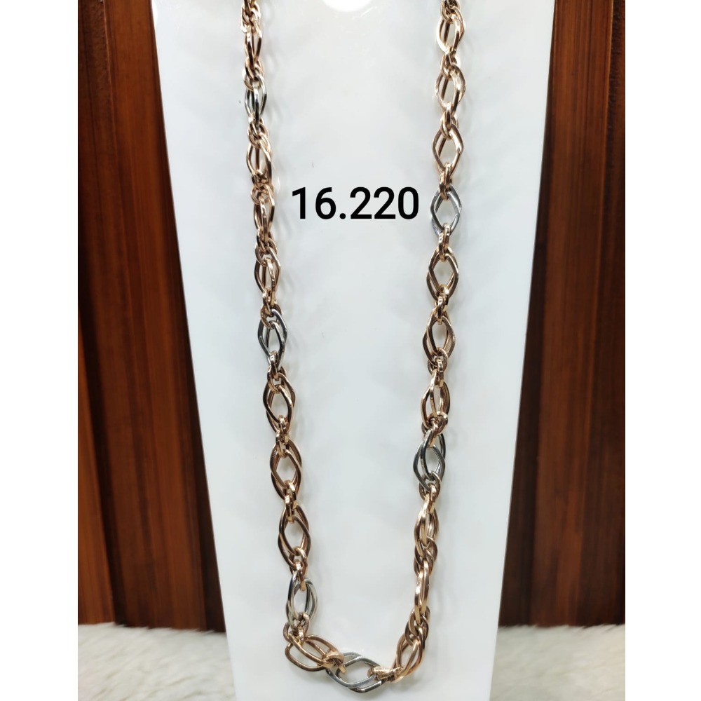 18 carat rose gold traditional gents chain RH-GC704