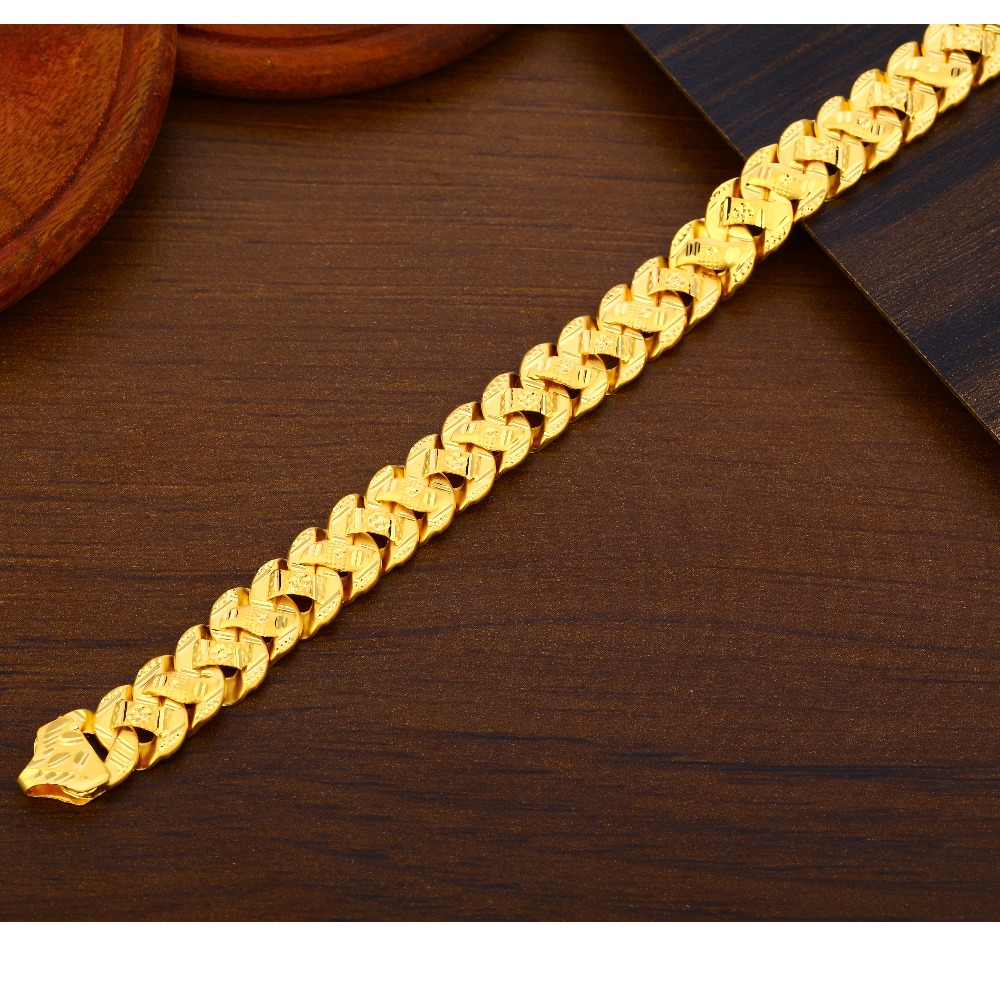 22CT Plain Gorgeous Gold Men's Bracelet MPB368
