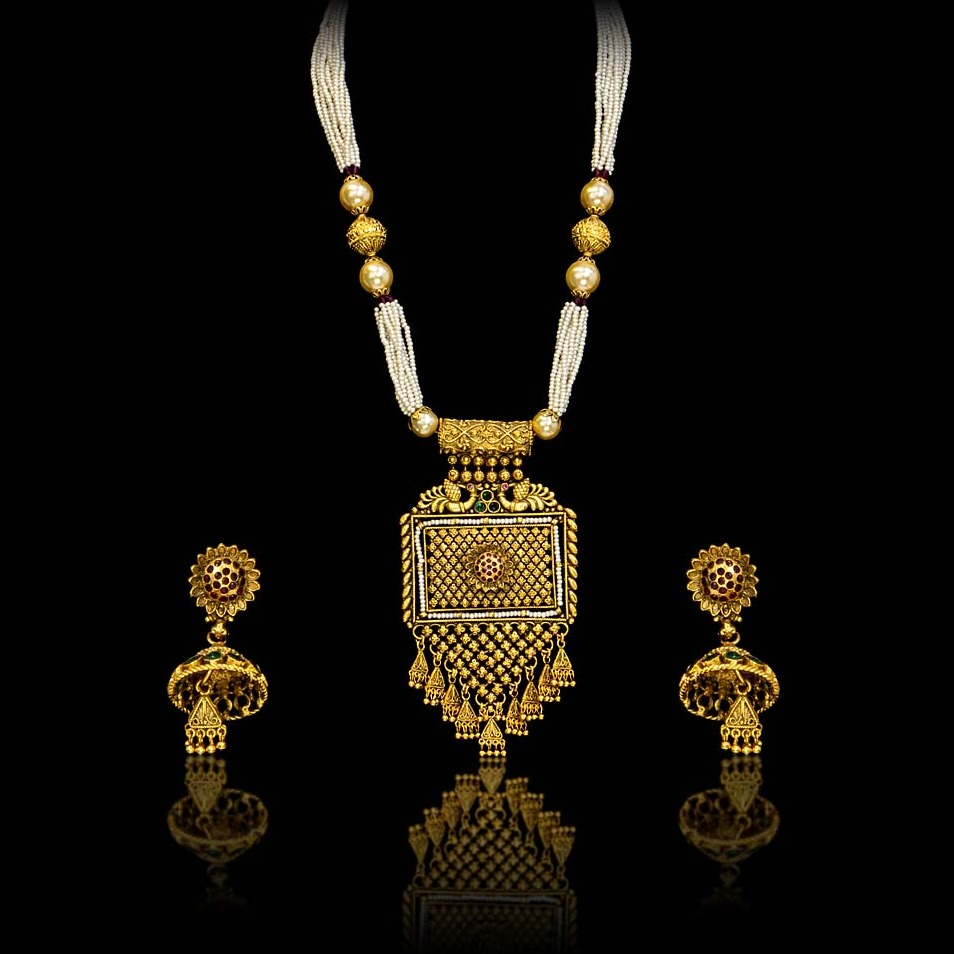 916 Gold Antique Necklace Set