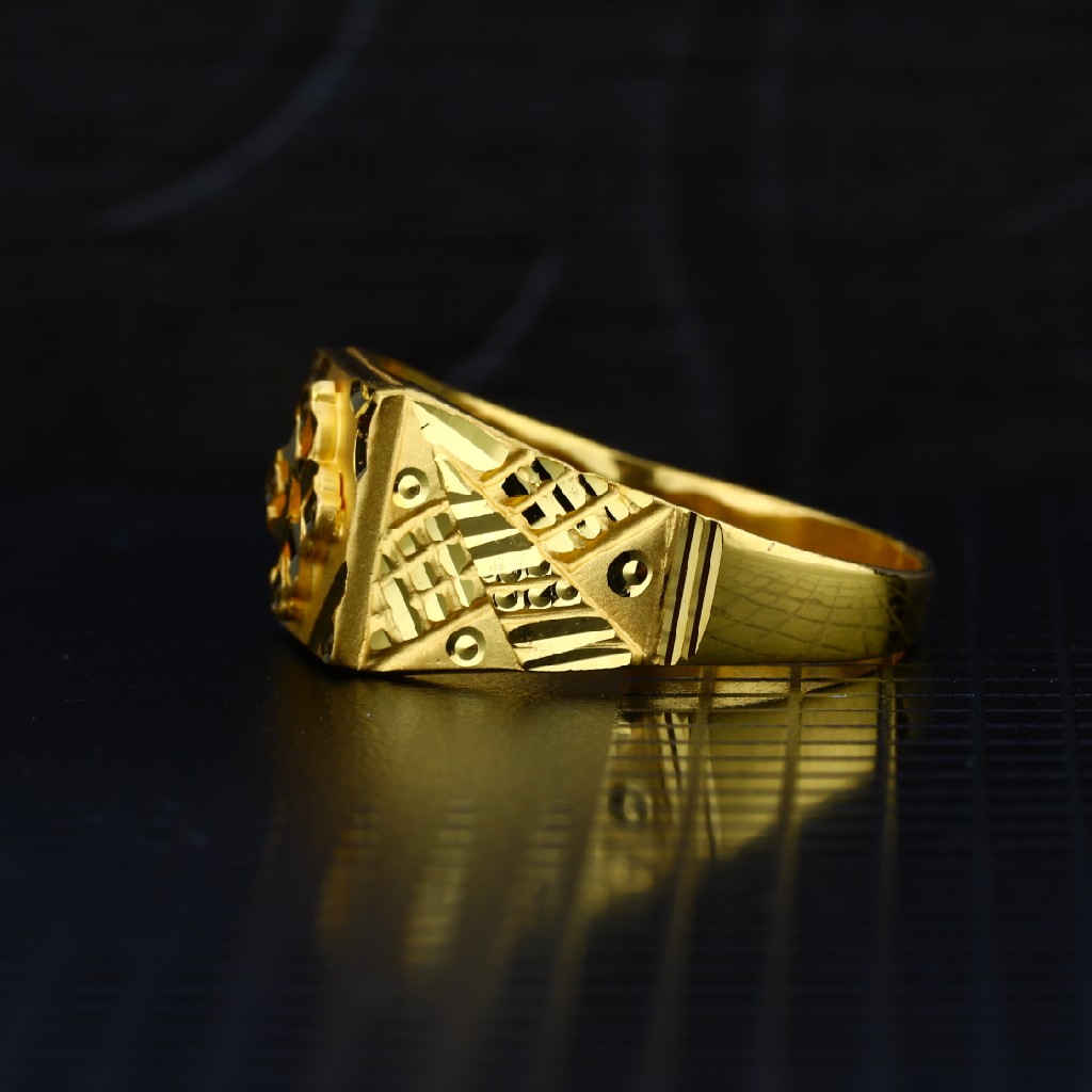 Men's Exclusive 916 Plain Casting Gold Ring- MPR61