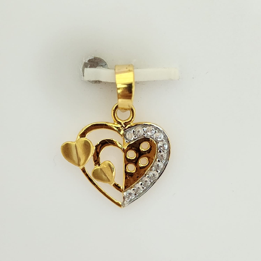 18k gold exclusive heart shape ladies pendant