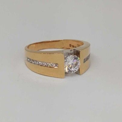 18 Kt  Rose Gold Gents Branded Ring
