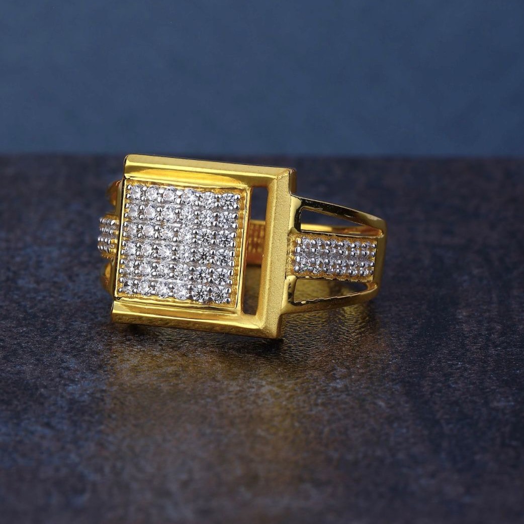 916 Gold CZ Diamond Ring