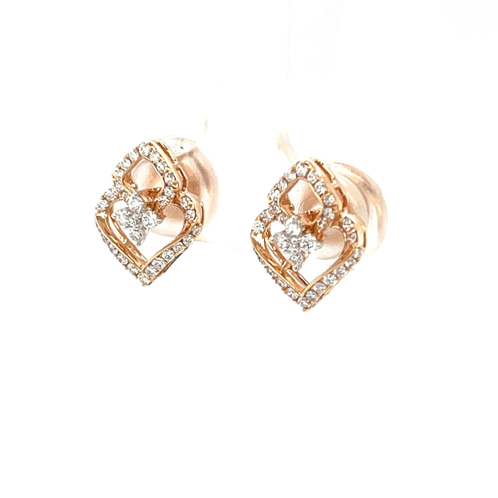 Enchanting Heart-Shaped Diamond Earrings A Symbol of Love