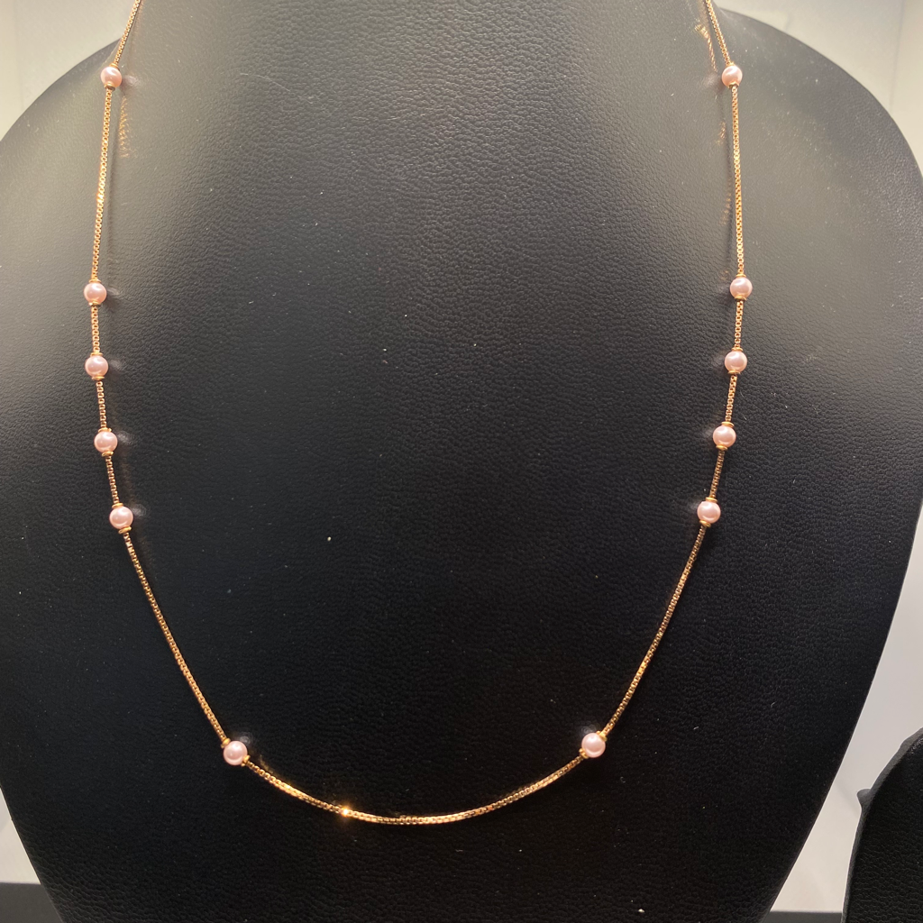 Rose gold necklace for women