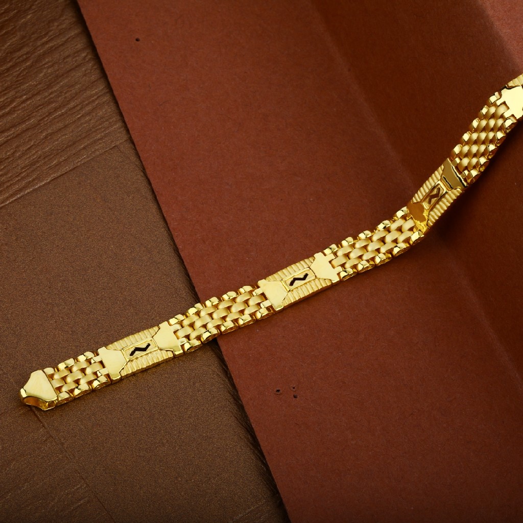 Mens 22K Daily Wear Gold Cz Cartier Bracelet-MCRB03