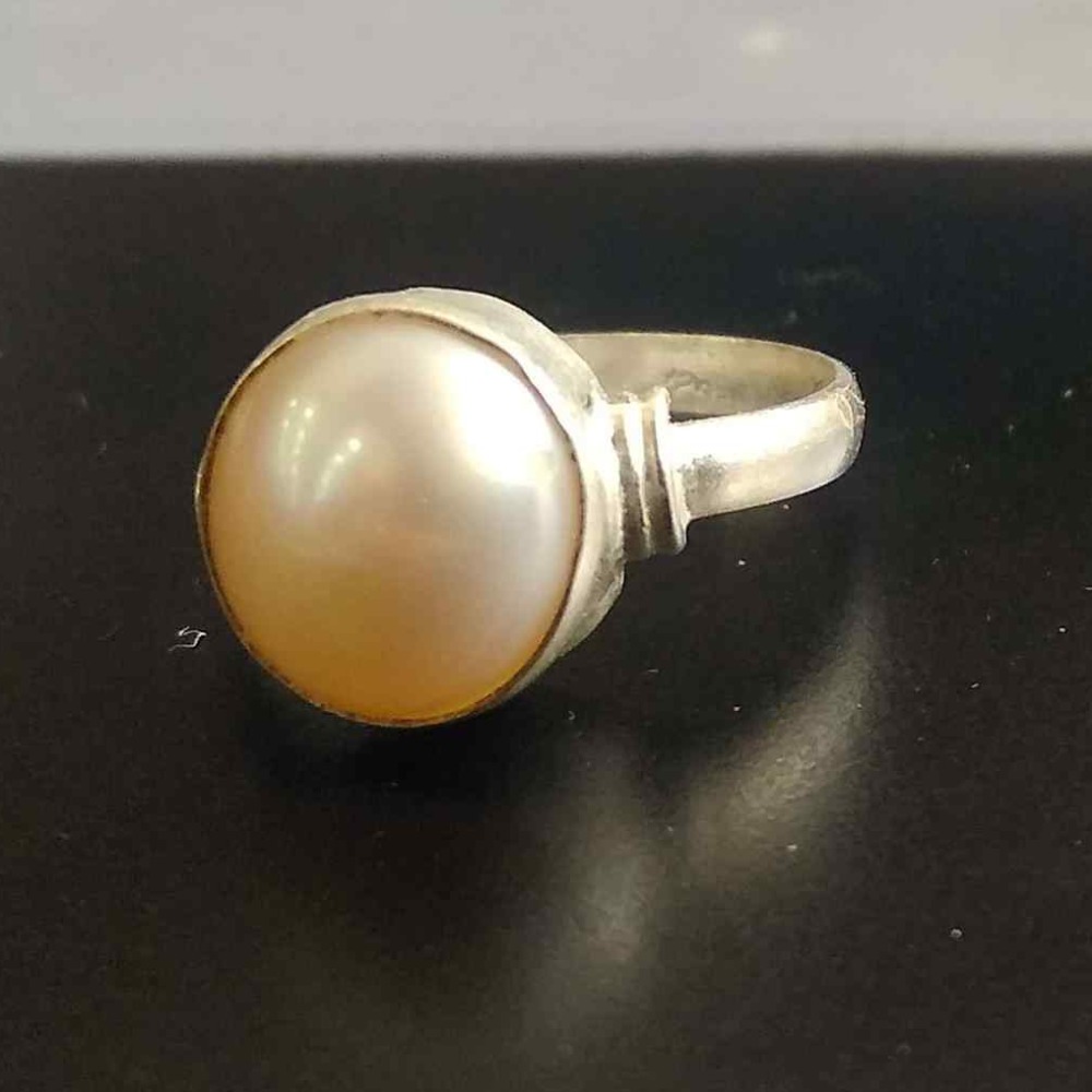 White Pearl Sterling Silver Finger Rings – ANARO FASHIONS