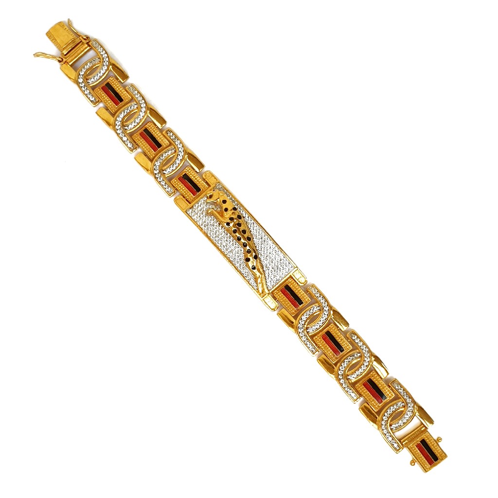 One gram gold forming jaguar diamond bracelet mga - bre0021