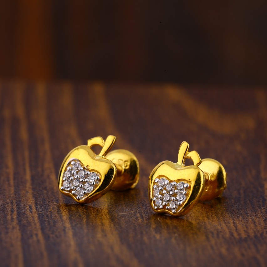 22CT Gold Hallmark Stylish Ladies Tops Earrings LTE125
