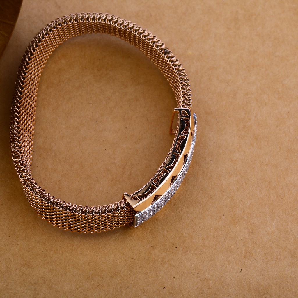 750rose gold dimond chain bracelet mlb108