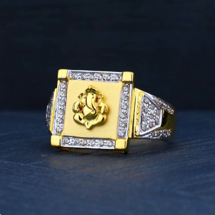 22K Gold Hallmarked Ganesh Design Ring