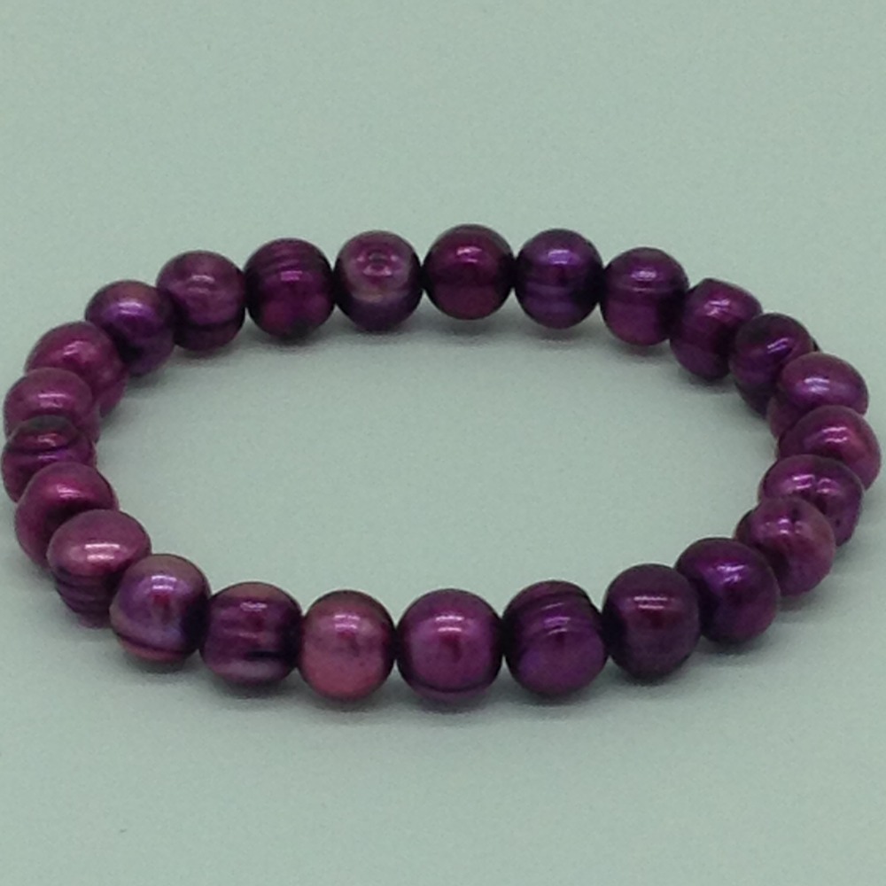 Purple Potato Pearls 1 Layer Elastic Bracelet JBG0167