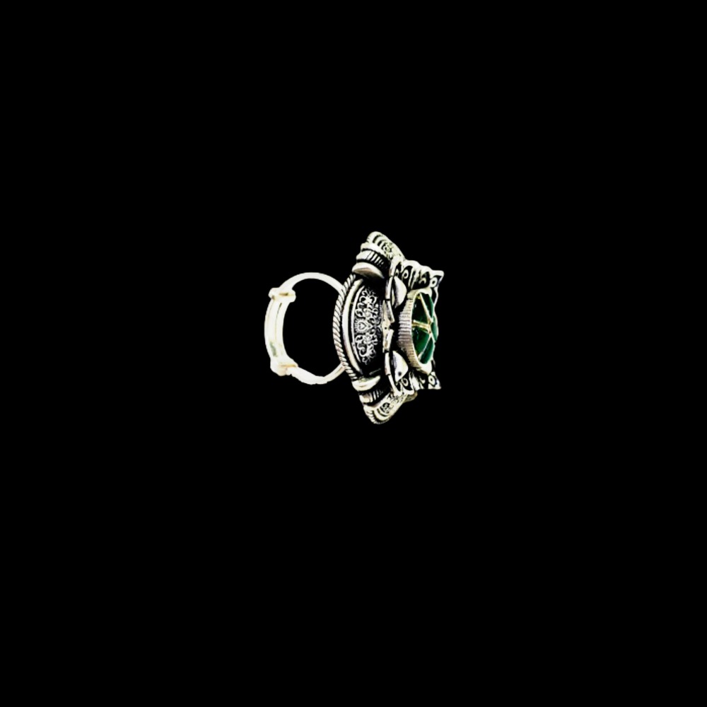 92.5 antique silver padmavati ring