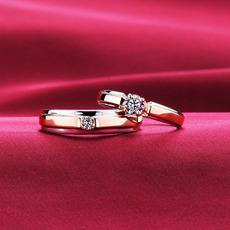 Fashion Europe Rose Gold Couple Rings - Couple Rings
