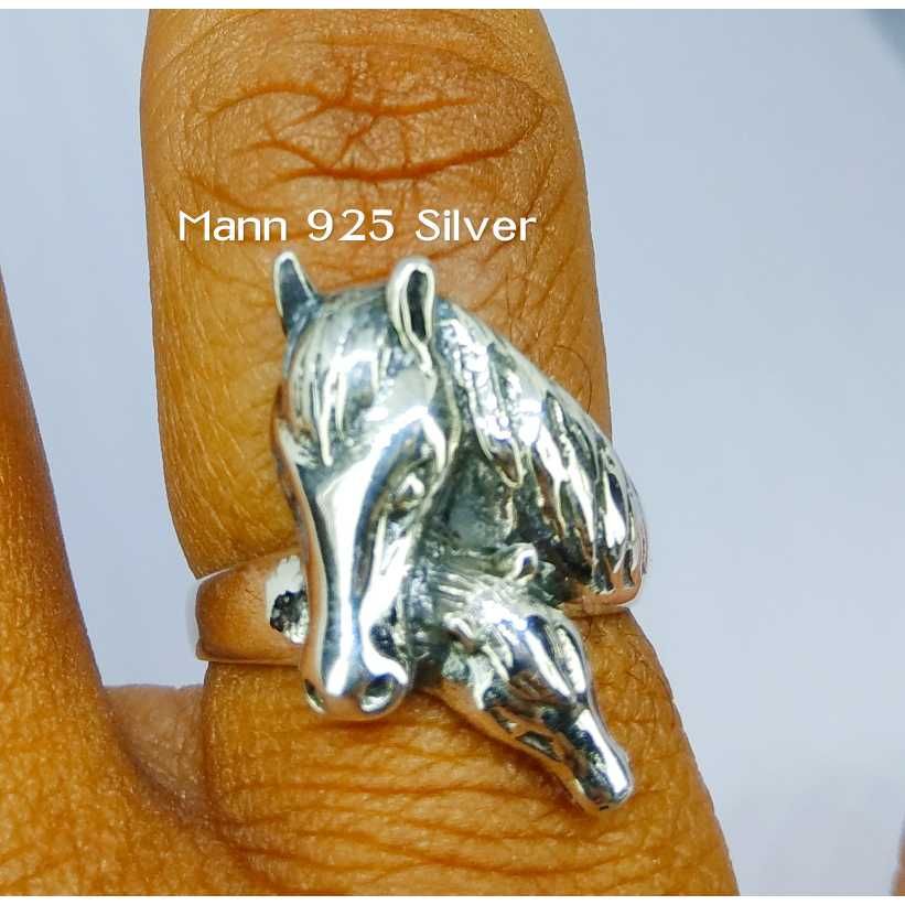 925 Sterling Silver Horse Ring