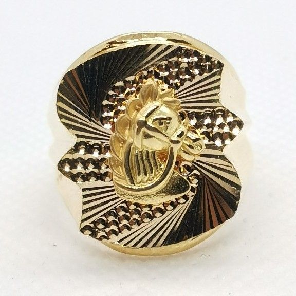 Horse Initial Gents Ring