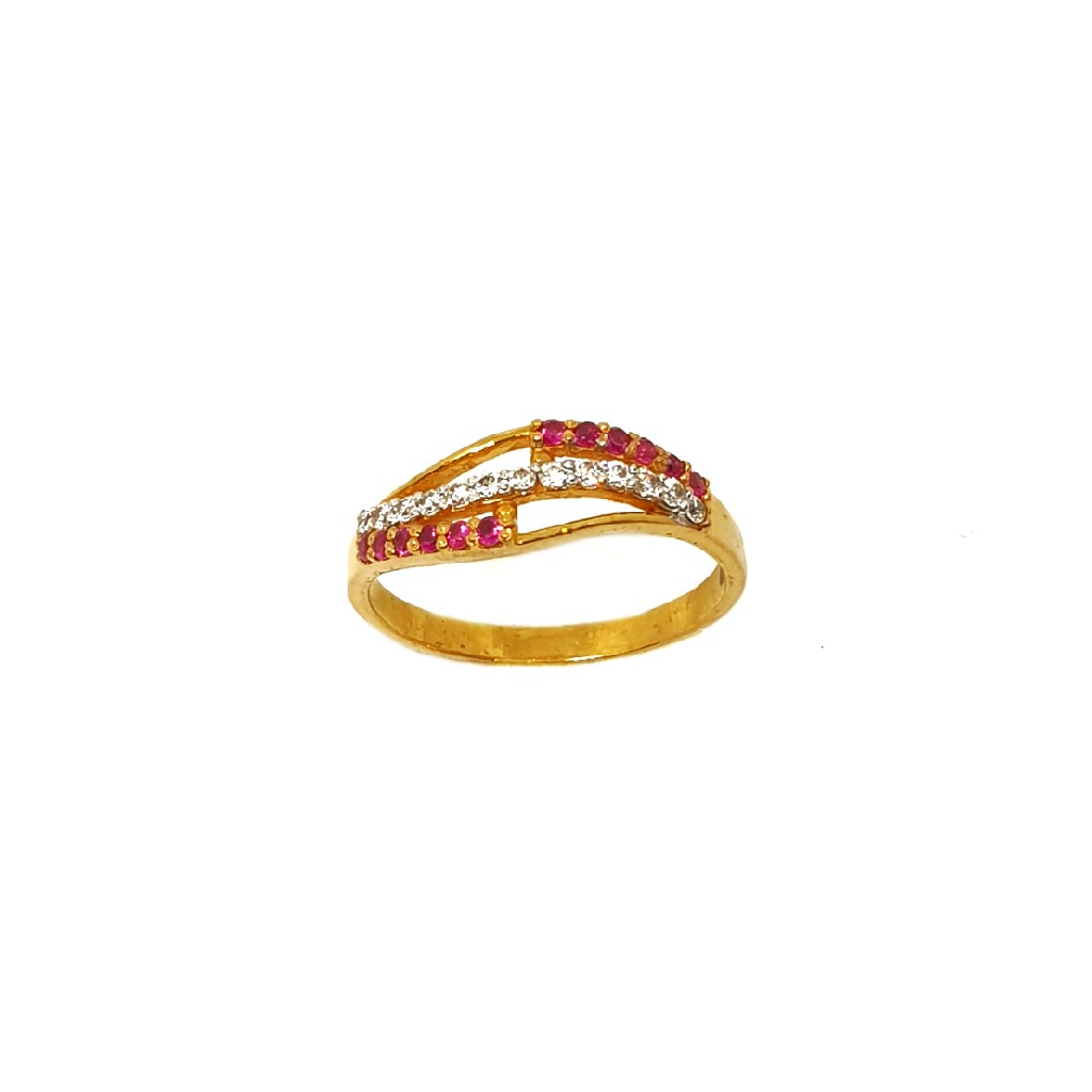 22K Gold Pink Diamond Designer Ring MGA - LRG0369