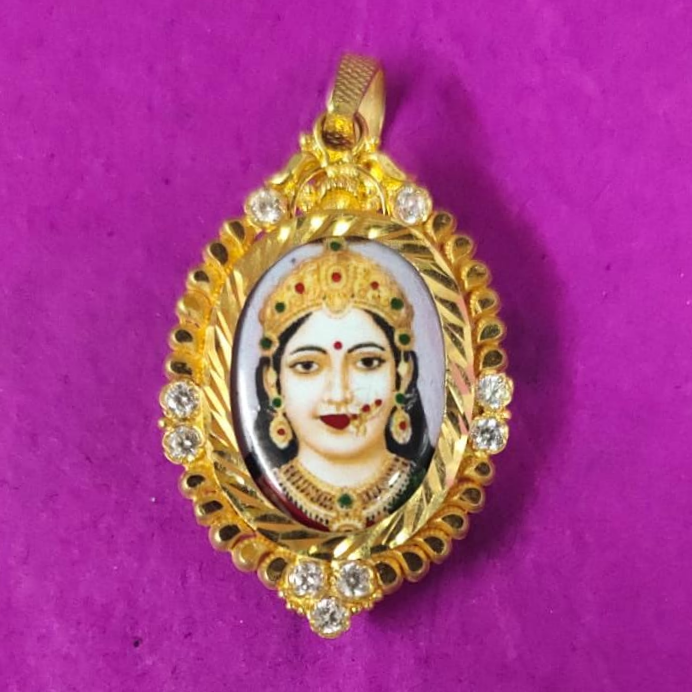 916 gold printed chehar ma pendant