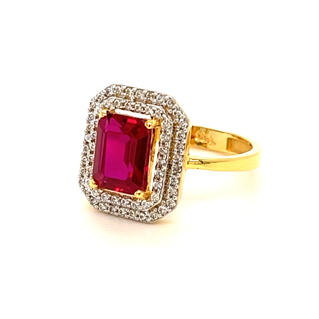 Manufacturer of 22k gold cz simple ring | Jewelxy - 205709