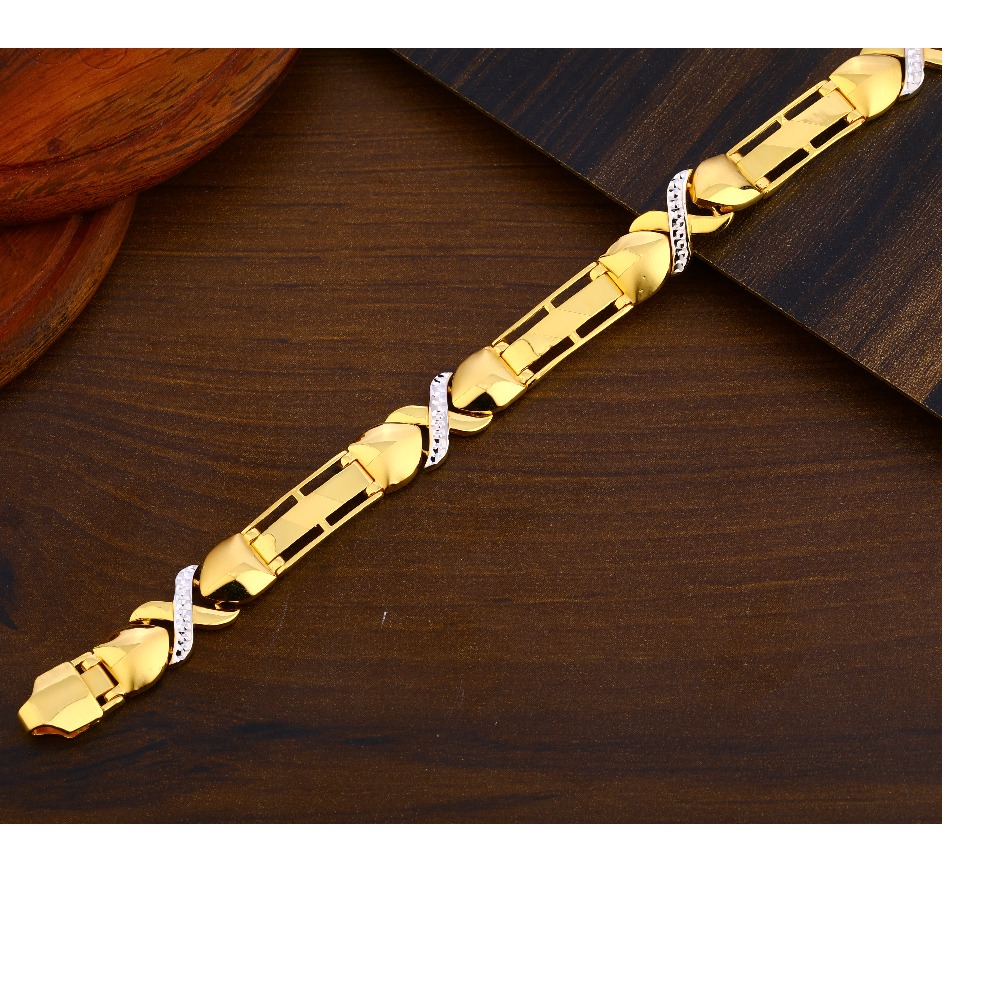 22CT Plain Hallmark Gorgeous Gold Men's Bracelet MPB262