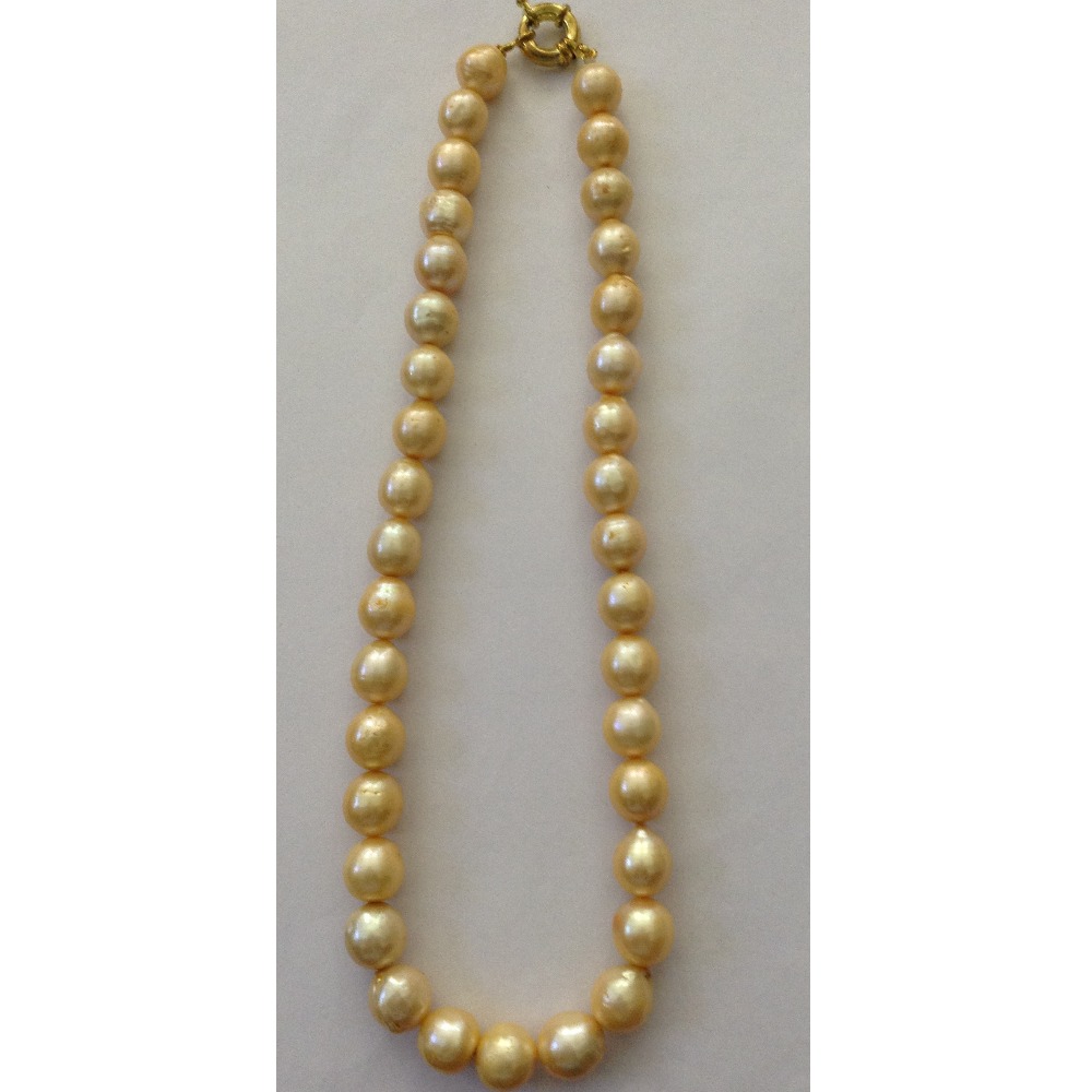 AAA 15-12mm Natural south sea golden pearl necklace 35