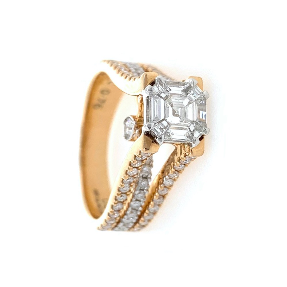 Round Cut EVN™ Diamond Yellow Gold Accent Engagement Ring from Black  Diamonds New York