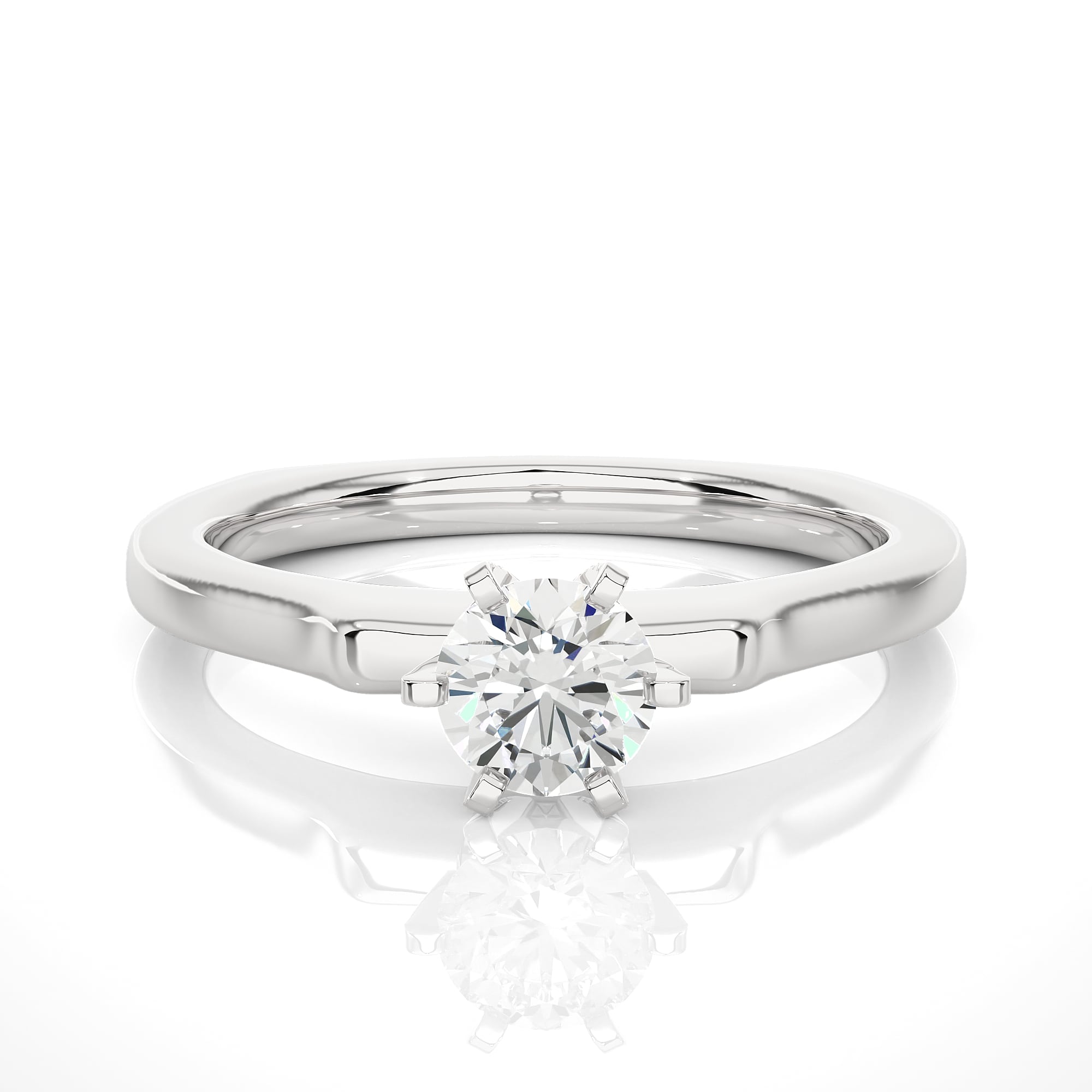 Fancy Solitaire Ring WG