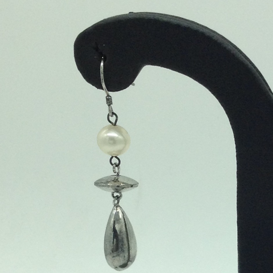 Pearl Silver Ear Hangings JER0083