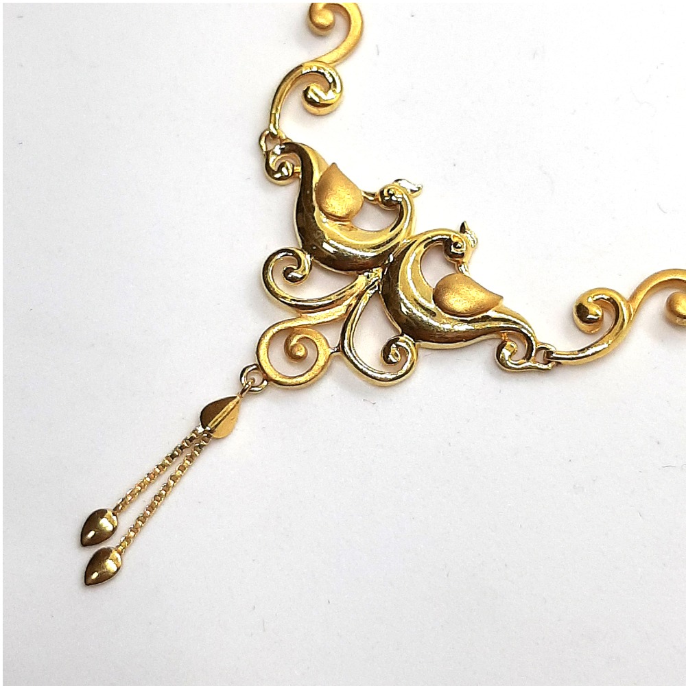 Plain gold necklace set sk-n004