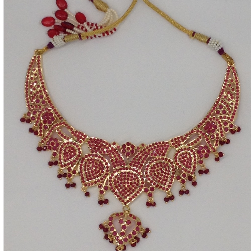 Ruby amritsar necklace set jnc0028
