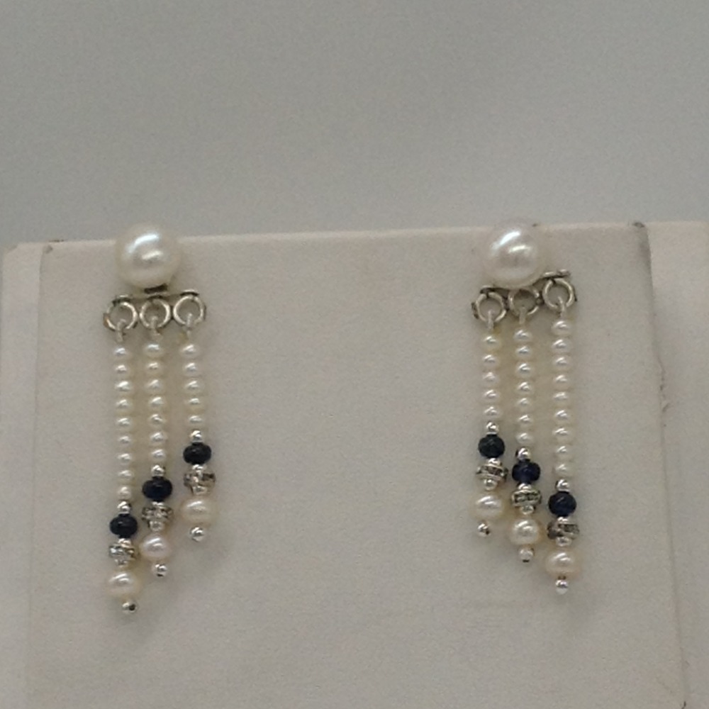 Freshwater white seed 5 lines pearls combination set jpp1017