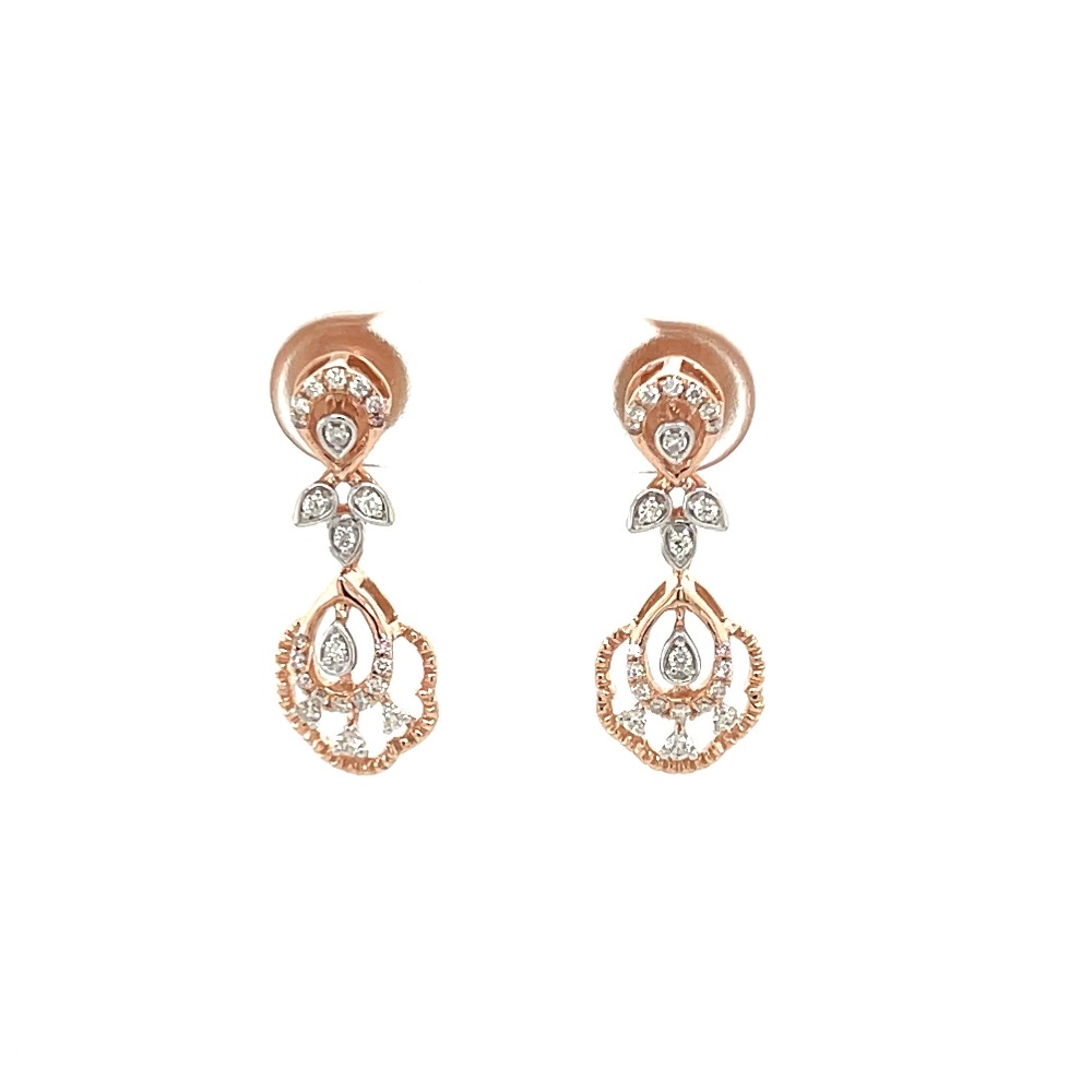 Buy Floral Earrings in 14Kt Rose Gold Online  ORRA