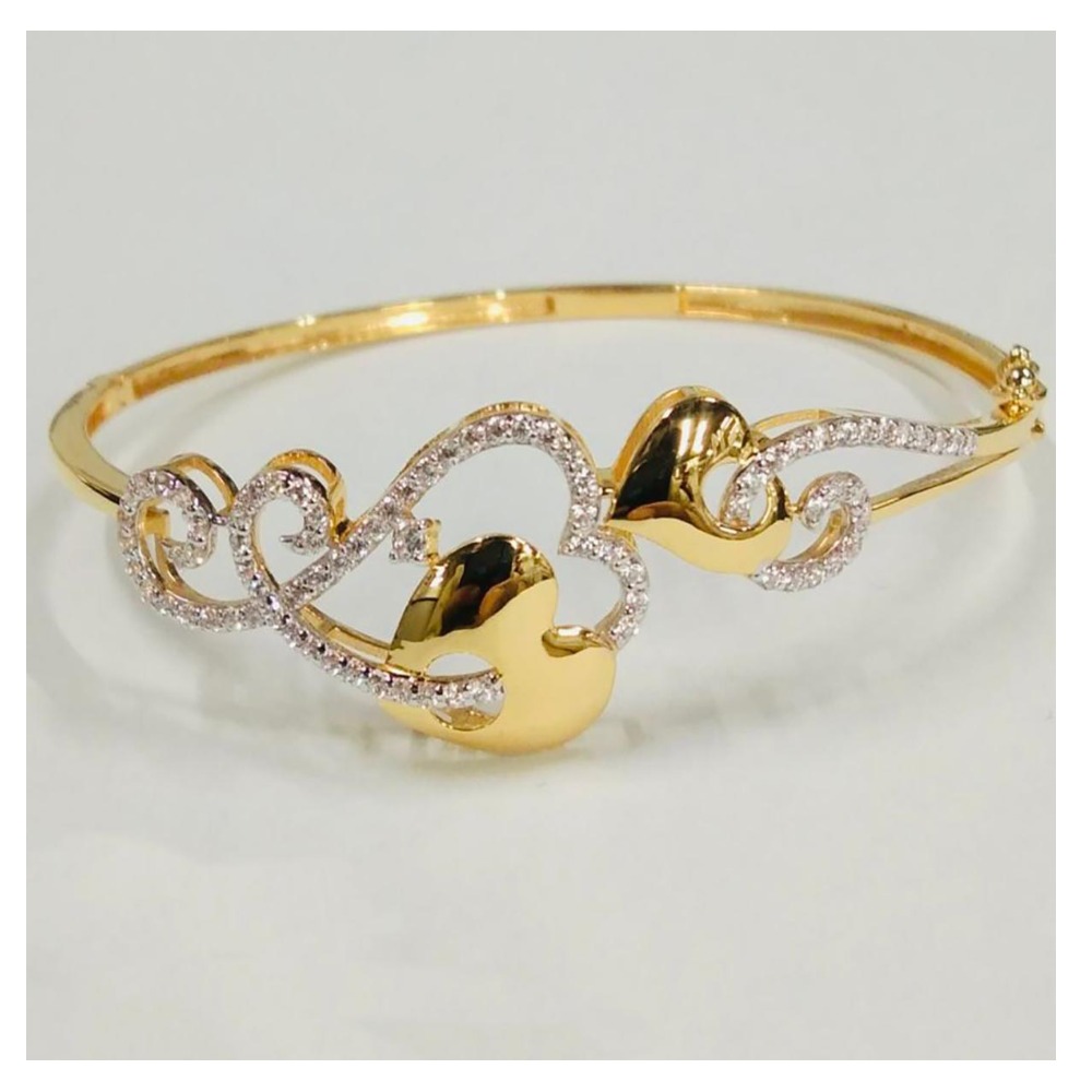 916 & 75 Gold CZ Designer Bracelet