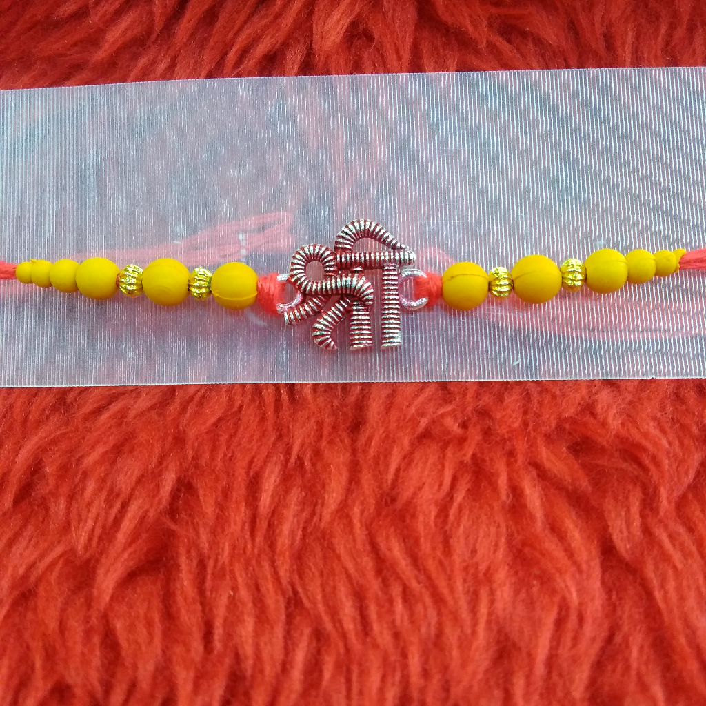 Silver Bracelet Rakhi For Rakshabandhan Festival Shree Pendent