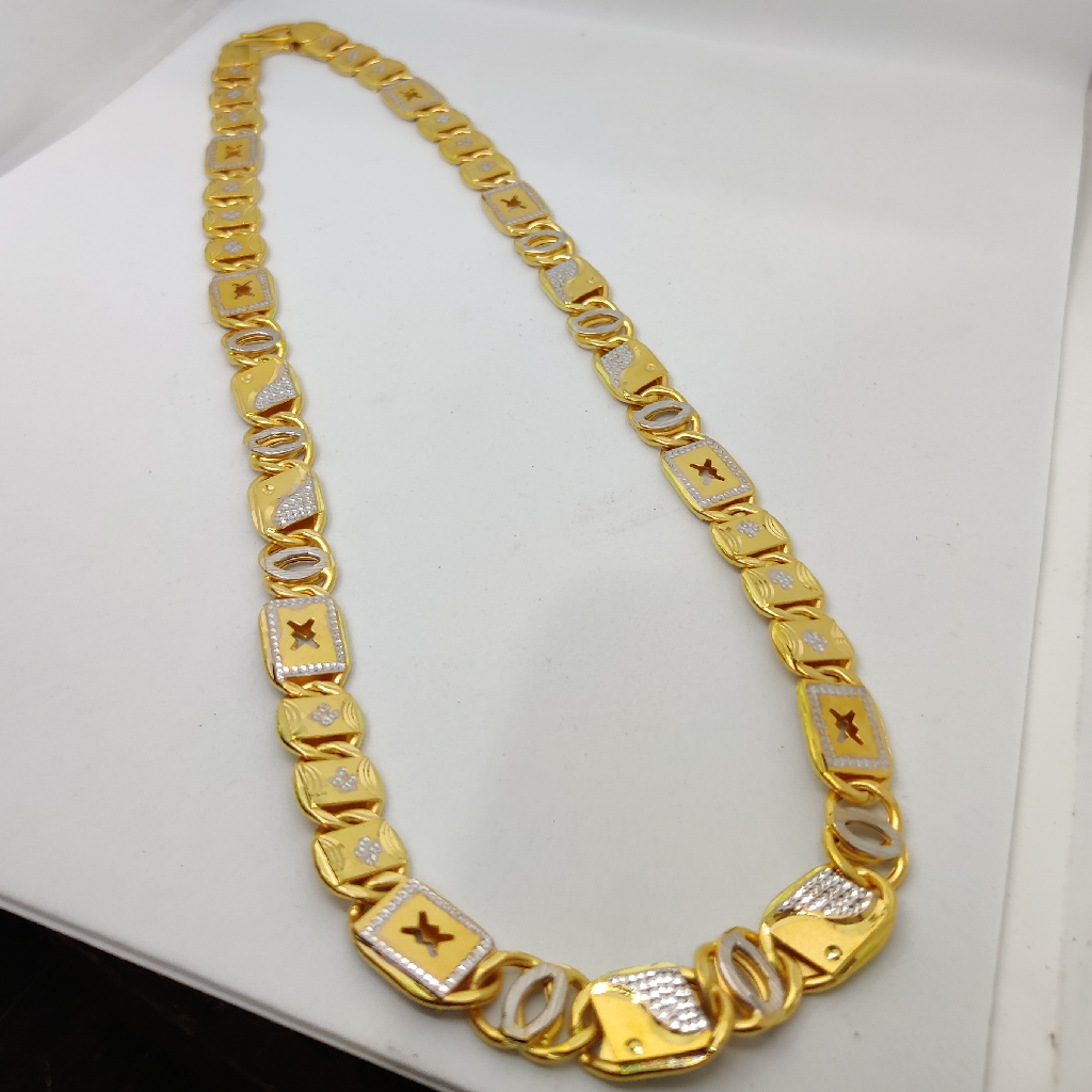 916 Gold Fancy Gent's Solid Style Chain