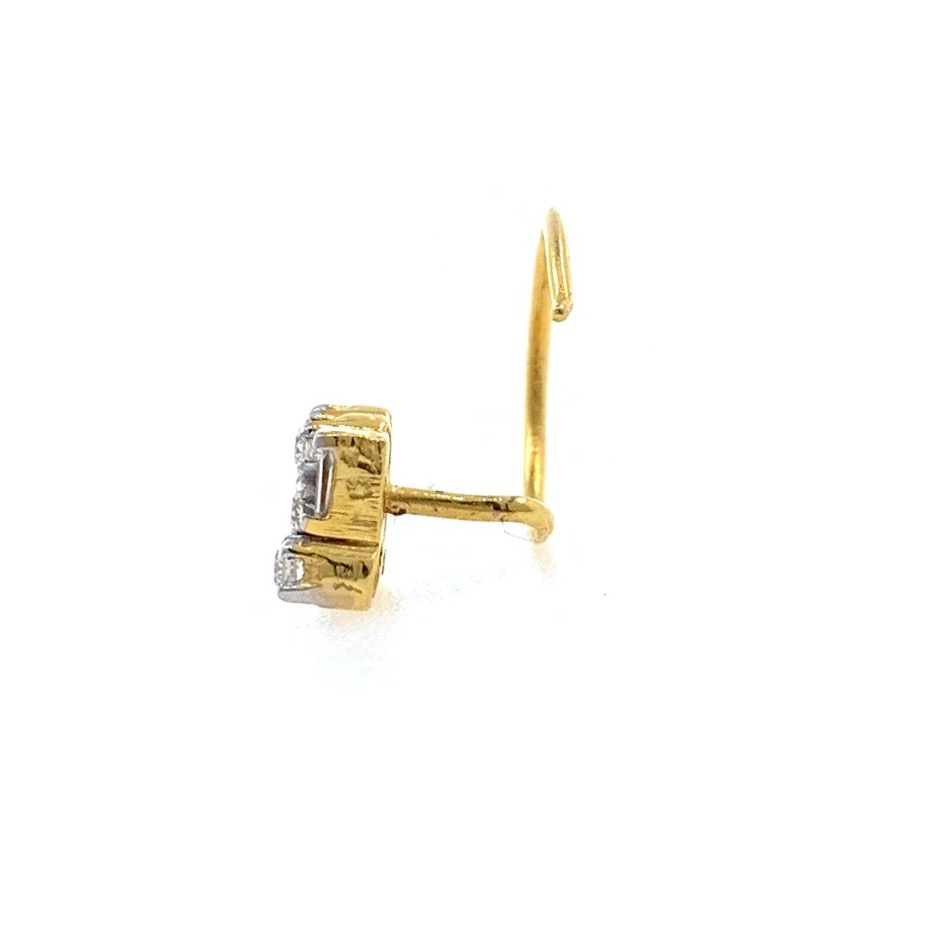 18kt / 750 yellow gold fancy nose pin in diamond 9NP117