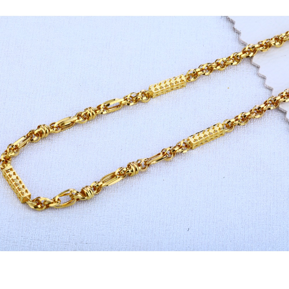 Buy quality 916 gold Hallmark Choco Chain MCH128 in Ahmedabad