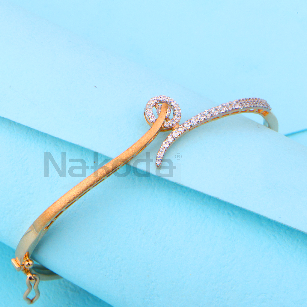 18KT Rose Gold CZ Stylish  Womens's Kada RLKB400