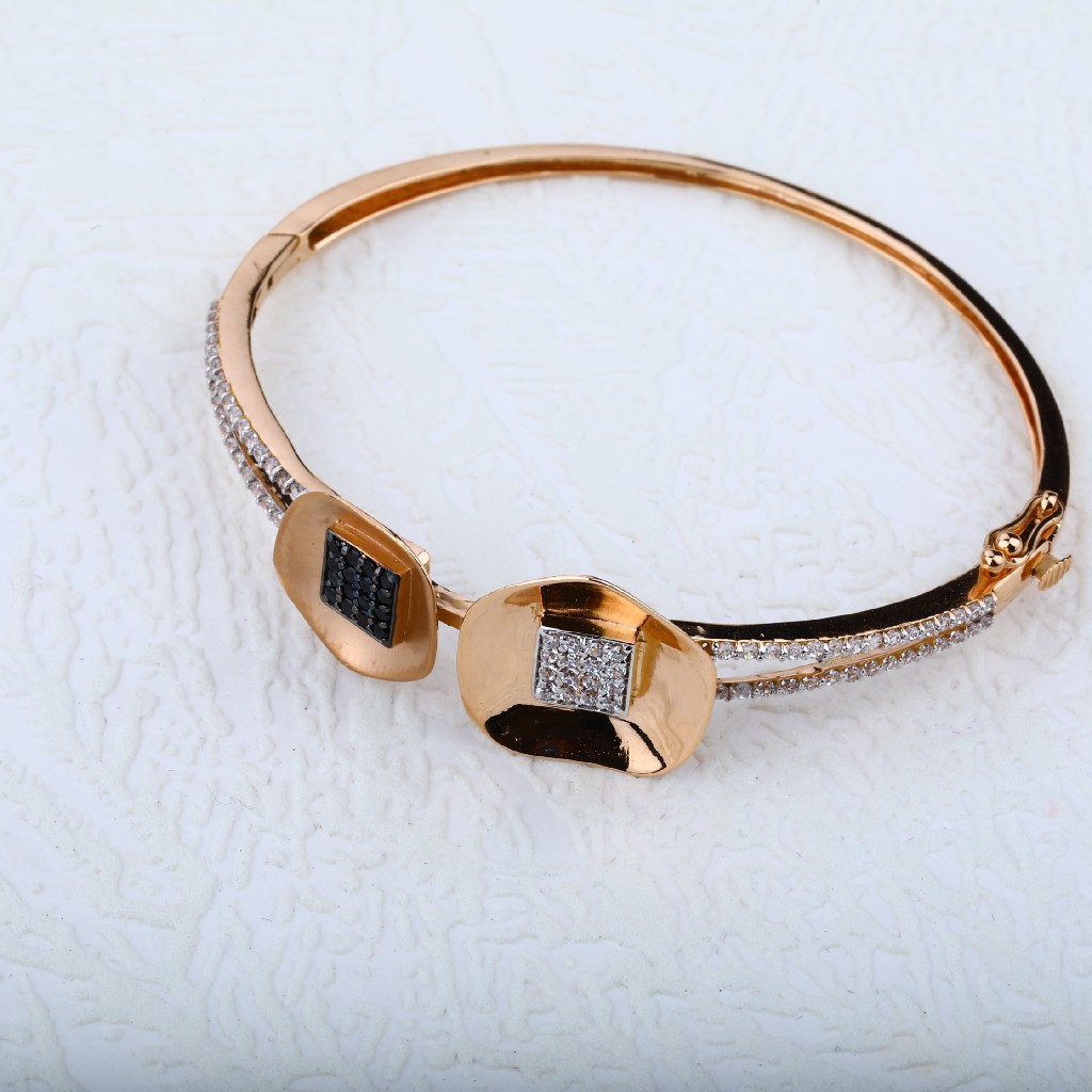 Ladies Rose Gold Diamond 18K Bracelet-RLKB45