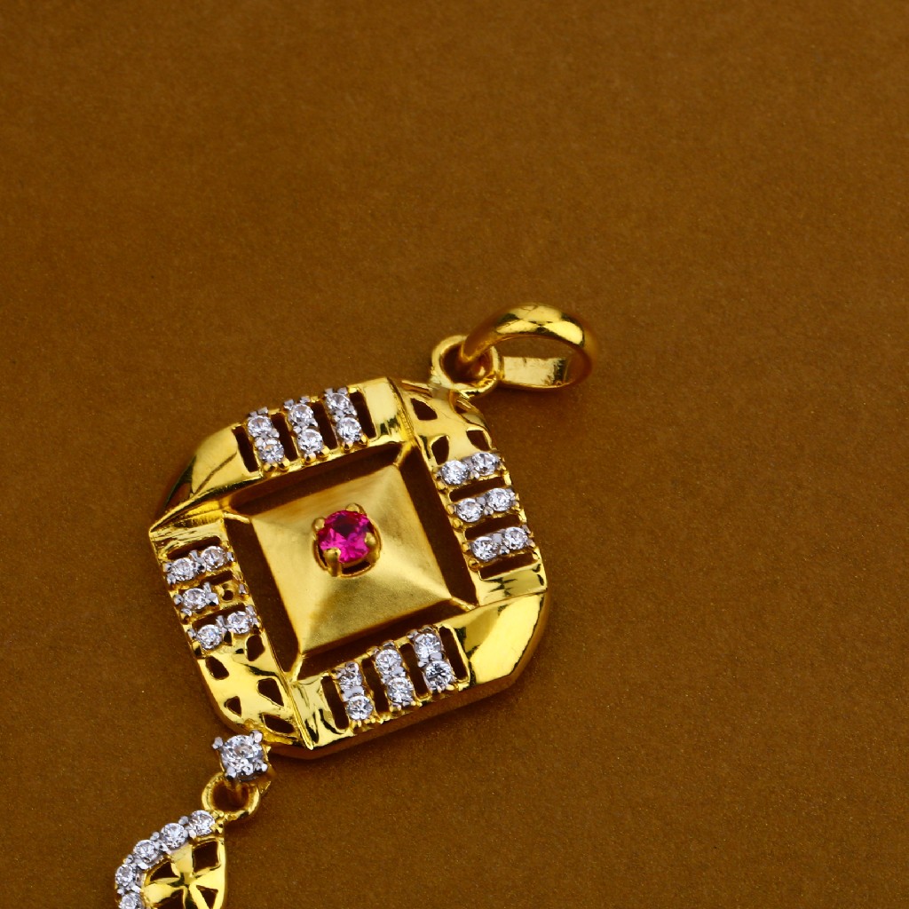 22kt gold hallmark exclusive ladies pendant set fsp53