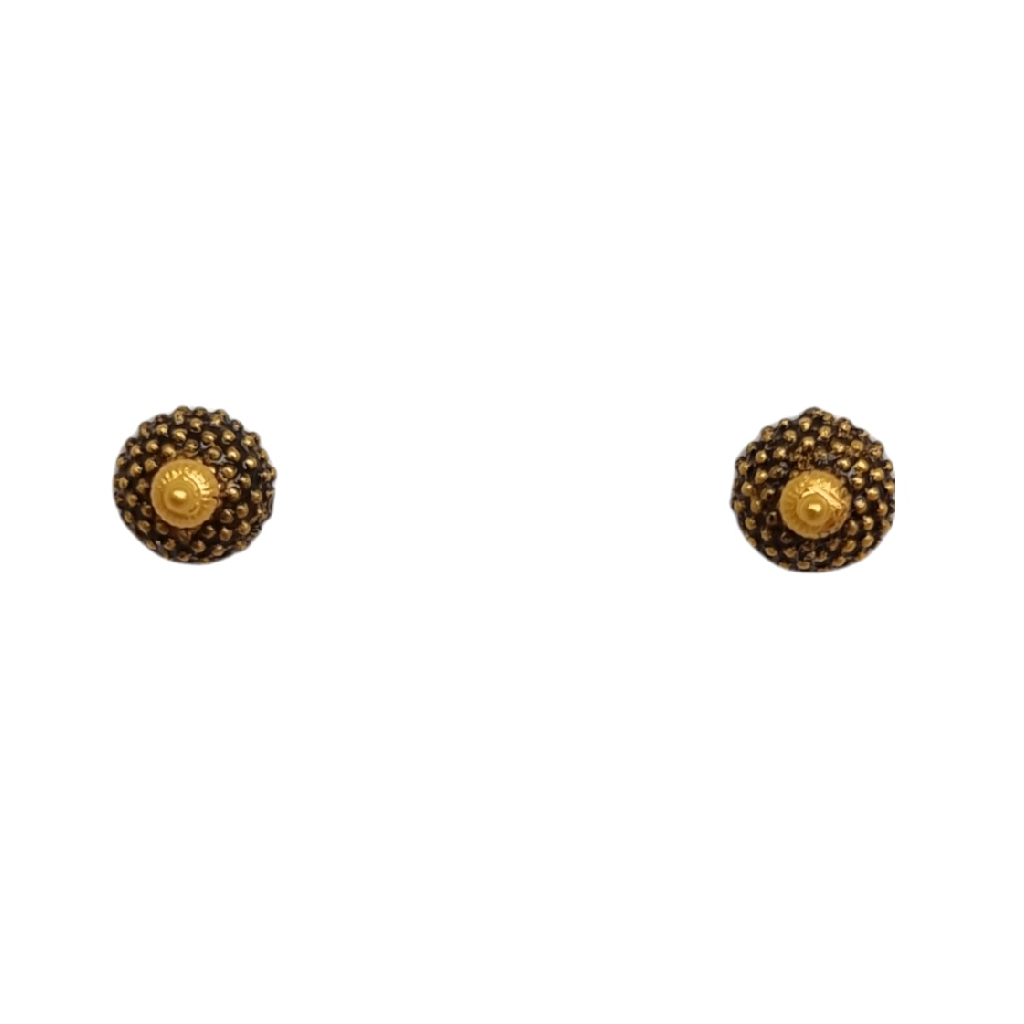 22K Gold Designer Oxidised Earrings MGA - BTG0596