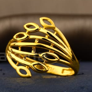 22KT Gold Hallmark Stylish Ladies Plain Ring LPR538