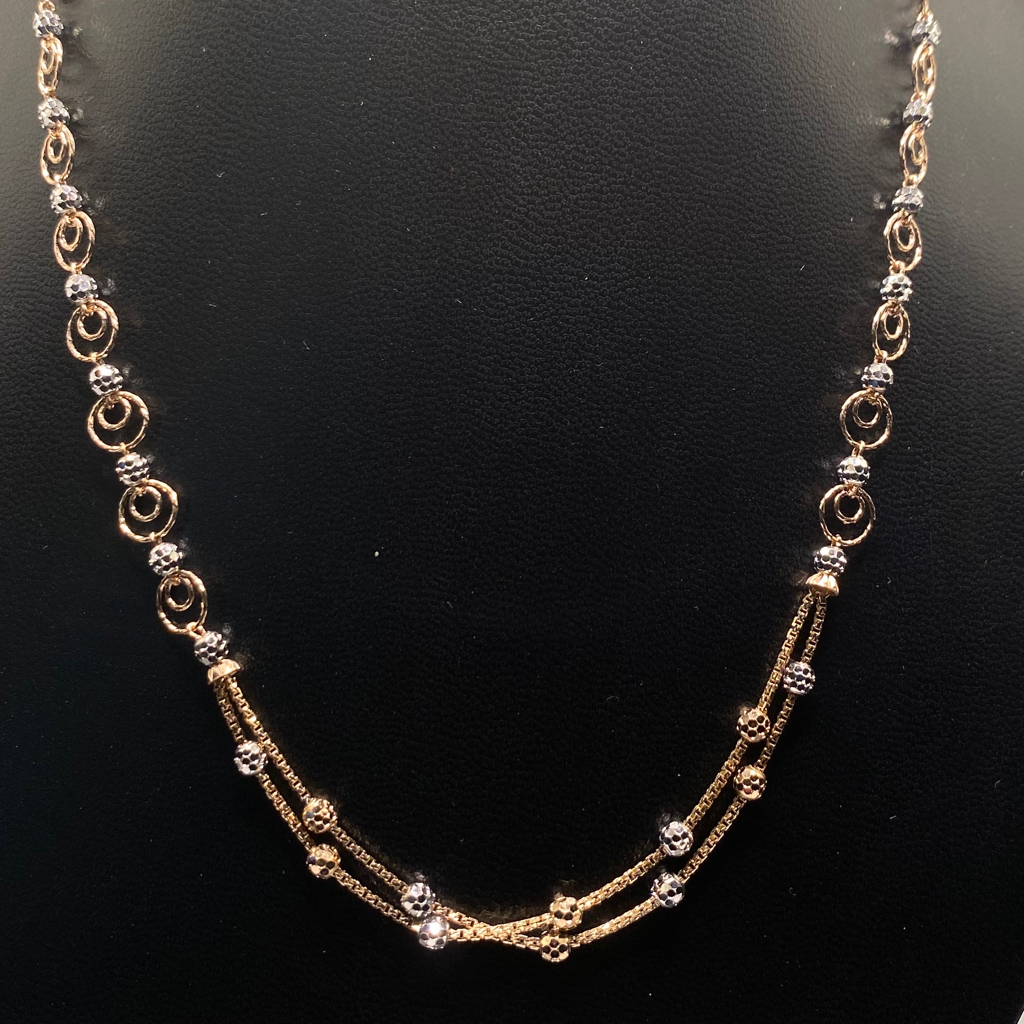 Rose gold fancy necklace