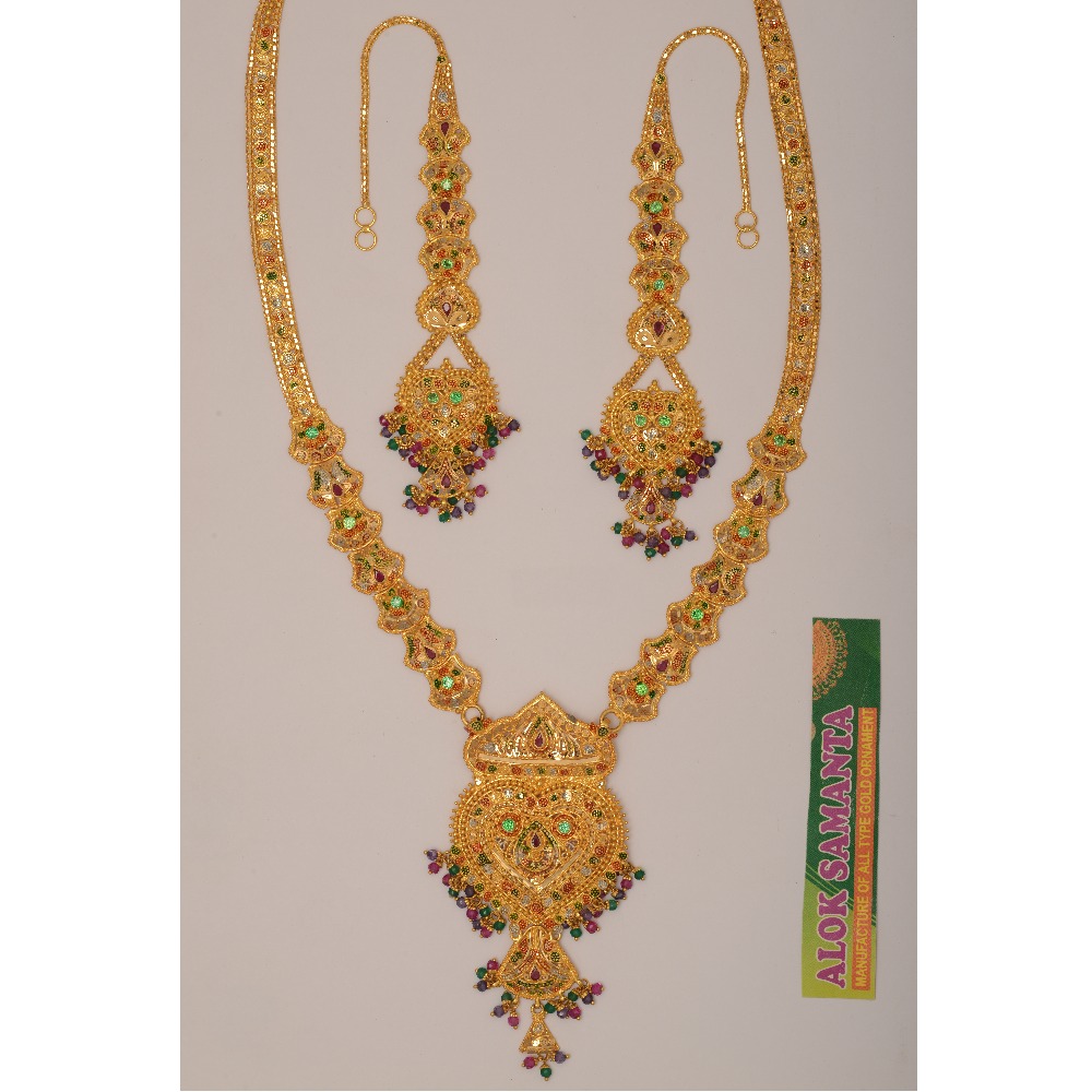 916 Gold Culcutti Design Necklace Set